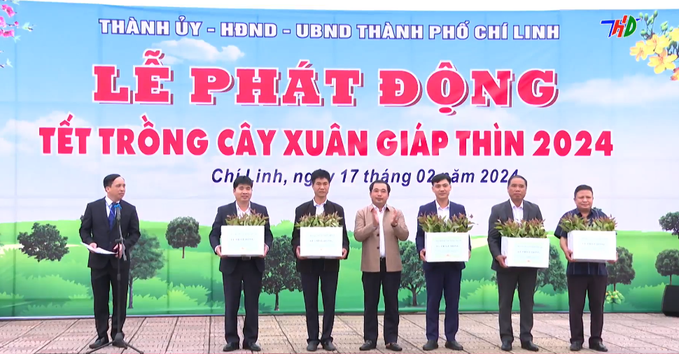 Thành phố Chí Linh phát động trồng cây Xuân Giáp Thìn