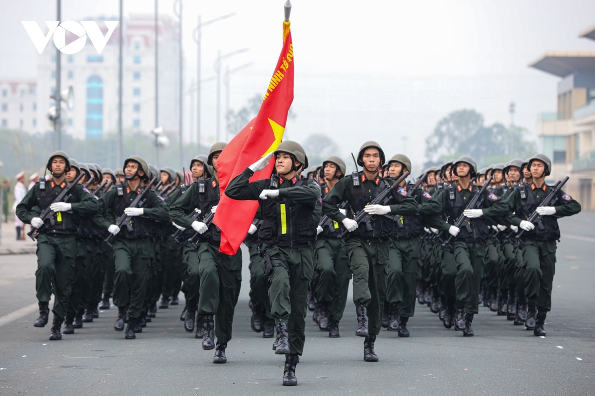 Hơn 5.000 Cảnh sát cơ động tổng duyệt chuẩn bị lễ kỷ niệm 