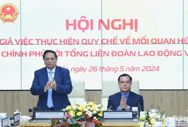 Thủ tướng dự Hội nghị đánh giá việc thực hiện quy chế công tác giữa Chính phủ với Tổng Liên đoàn Lao động Việt Nam 