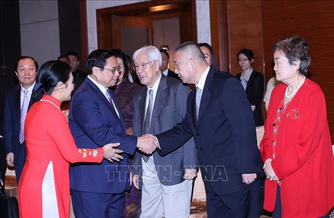 Thủ tướng Phạm Minh Chính gặp mặt các nhân sĩ hữu nghị Trung Quốc 