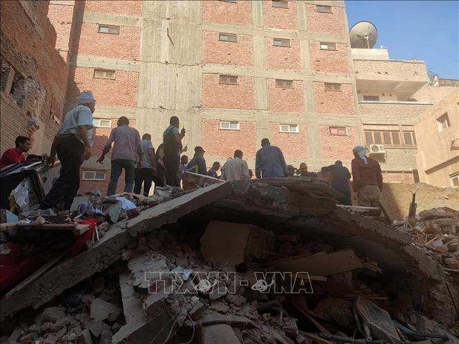 14 người thiệt mạng trong vụ sập tòa nhà cũ 4 tầng ở Ai Cập