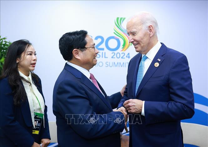 Thủ tướng Phạm Minh Chính gặp Tổng thống Hoa Kỳ Joe Biden