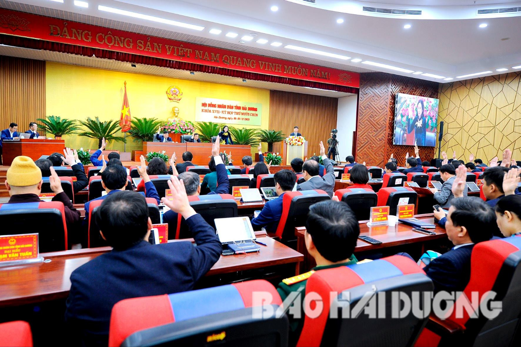 Bế mạc kỳ họp thứ 19 HĐND tỉnh Hải Dương khoá XVII