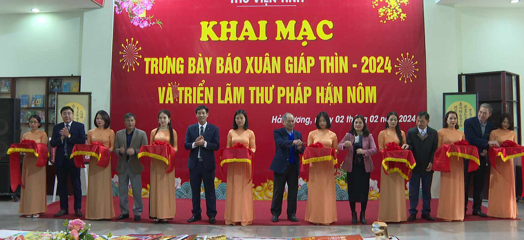 TRƯNG BÀY BÁO XUÂN GIÁP THÌN 2024 VÀ TRIỂN LÃM THƯ PHÁP HÁN NÔM