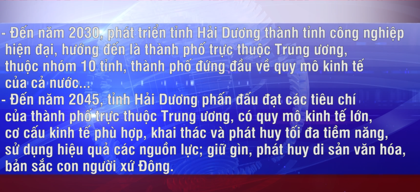 Phát triển tỉnh Hải Dương thành tỉnh công nghiệp hiện đại