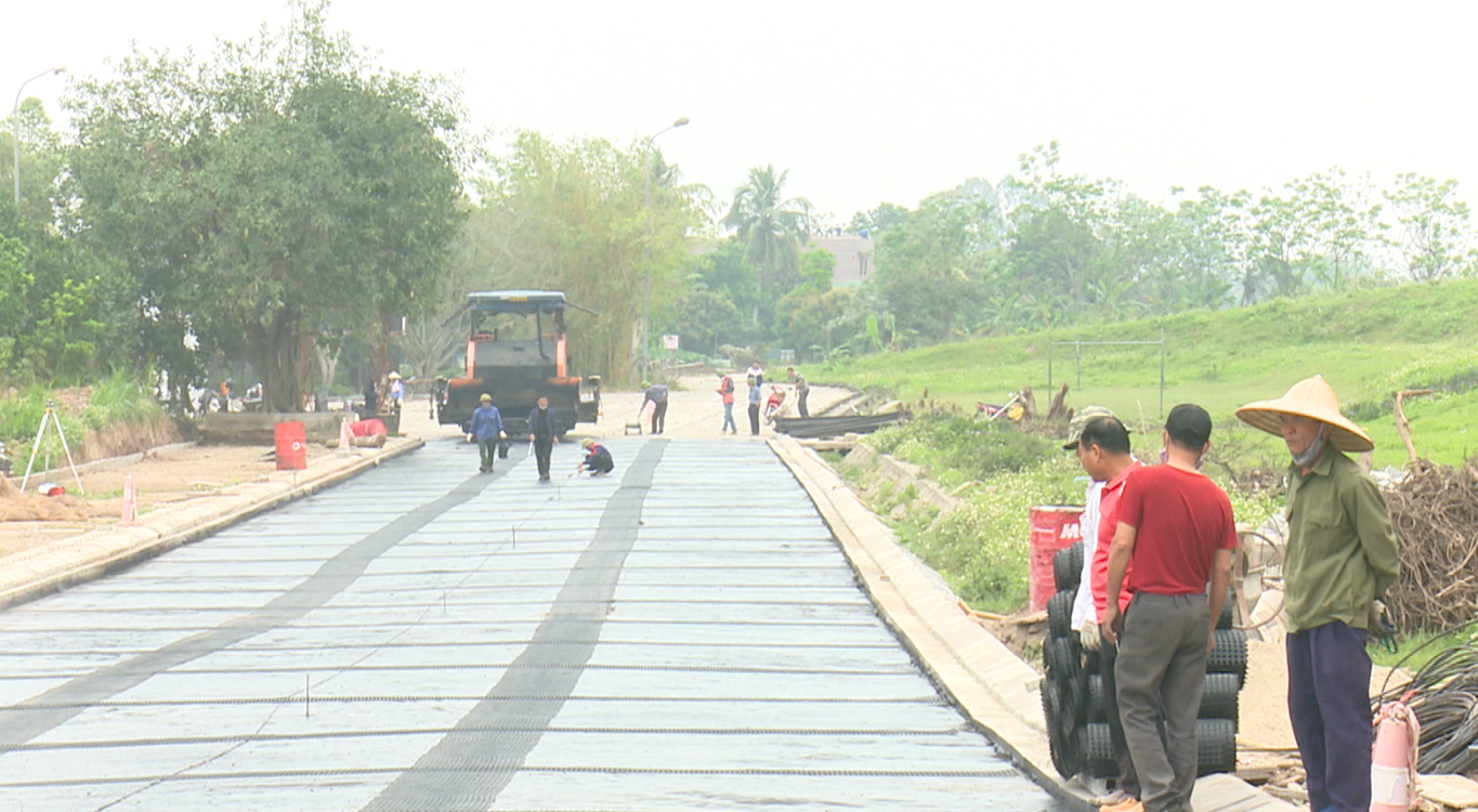 Ninh Giang đẩy nhanh tiến độ thi công các công trình giao thông trọng điểm