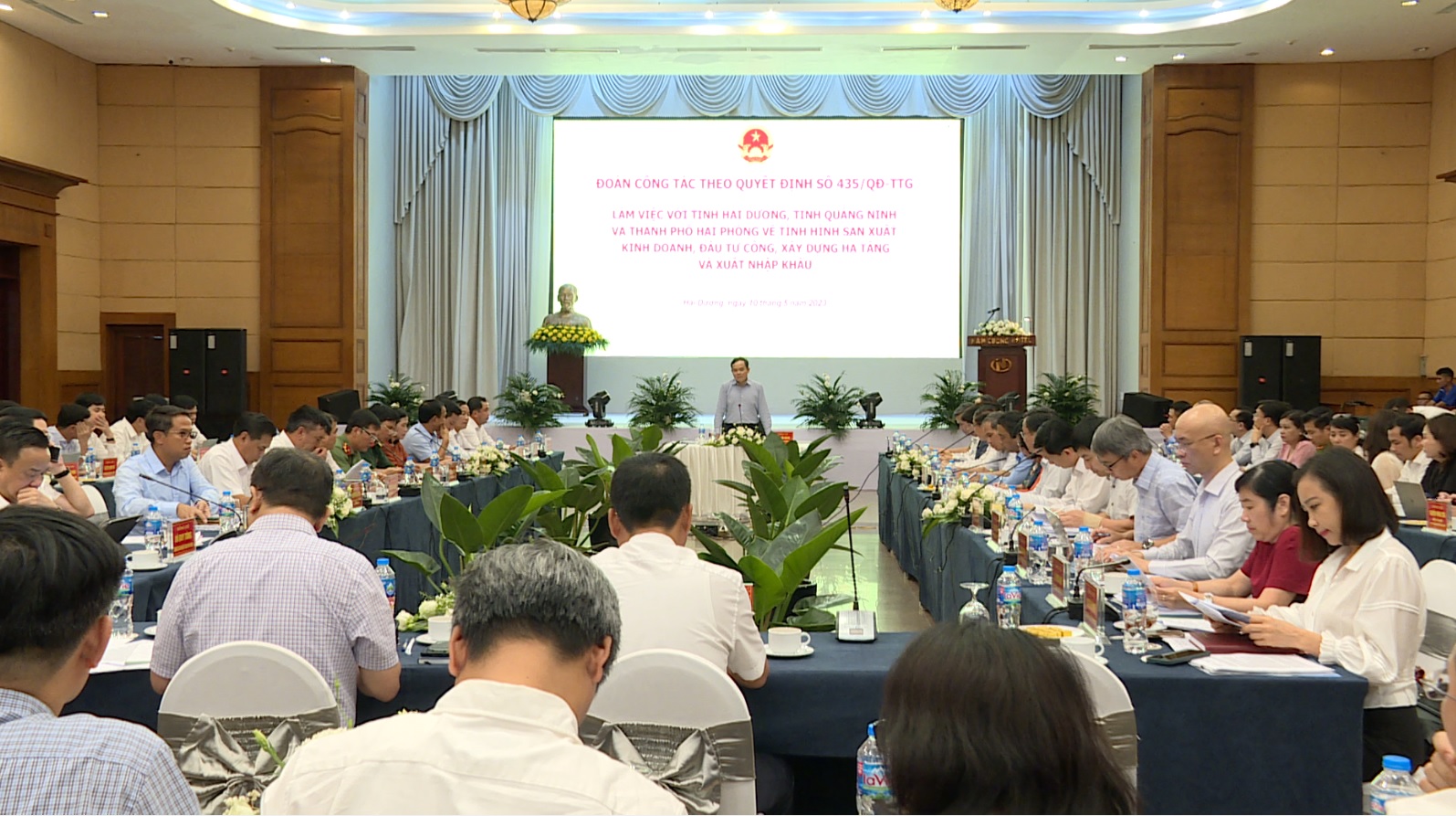 Phó Thủ tướng Chính phủ Trần Lưu Quang làm việc với 3 địa phương Hải Dương, Hải Phòng và Quảng Ninh