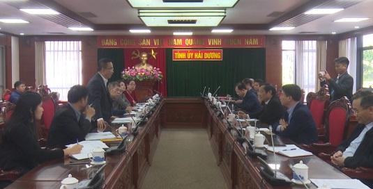 Liên hiệp Các tổ chức Hữu nghị Việt Nam làm việc với Thường trực Tỉnh ủy Hải Dương